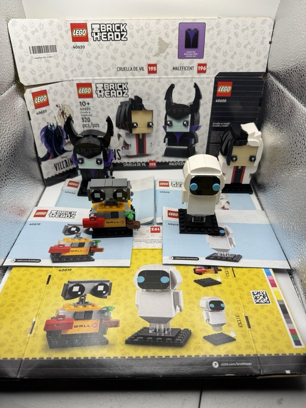 Lego Disney Brickheadz Lot Of 2 Double Packs 40619 40620 Used - L@@K Wall E