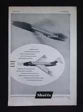 Original 1953 Reklame Shorts SB.5 Swept Wing Forschungsflugzeug