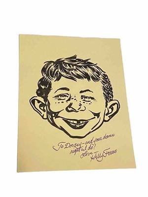 FRANK KELLY FREAS ~ Alfred E. Neuman ~ Mad Magazine ~ Drawing SIGNED RARE