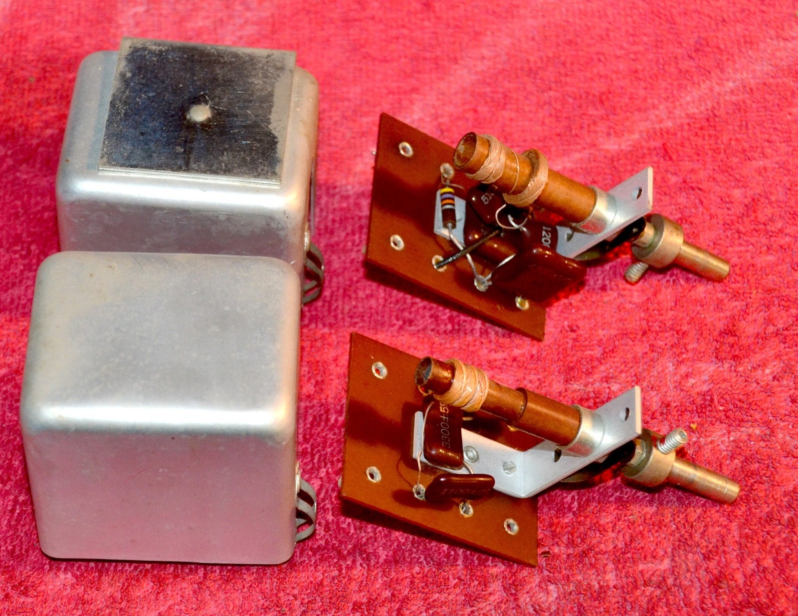 Hammarlund HQ-110 BFO Pitch & Q Multiplier Assemblies + Shields