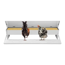 Automatic Chicken Feed Trough Feeder Poultry Trough Chicken Feeder Floor Stand