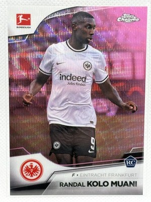 22-23 Topps Chrome Bundesliga Randal Kolo Muani #38 Pink Wave Refractor /75 (RC)