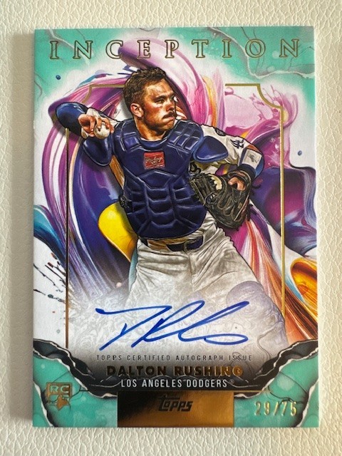 2025 Topps Inception Dalton Rushing Rookie and Emerging Stars Auto /75 #RESA-DAR