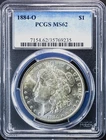 1884-O Morgan Silver Dollar PCGS MS62 Strong Luster Better Eye Appeal $1