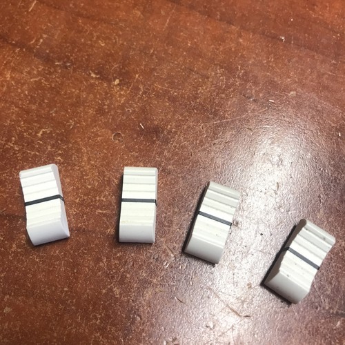 4x Genuine OEM Sliding White Knob For Mackie Mixer from CFX20MKll Mixing Board