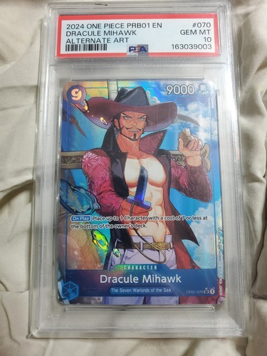 Dracule Mihawk (Alternate Art) graded PSA 10 for sale on eBay