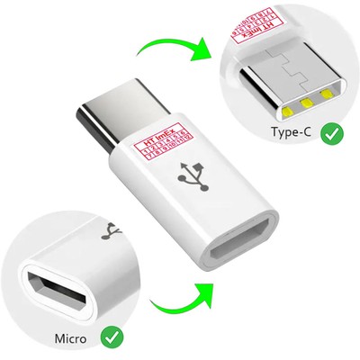 Adapter Micro-USB auf USB C Typ-C Stecker wandelt USB 2.0 Typ B zu USB 3.1 DE
