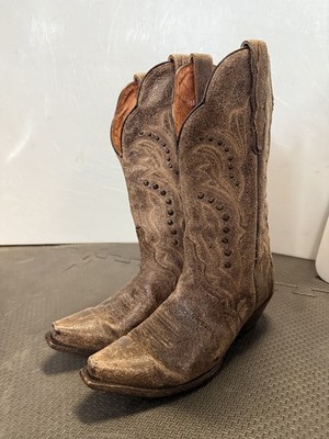 Dan Post Boots Women s Sz 9M Embellished Charisma Studded Leather Snip Cowboy