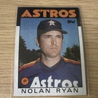 Topps Nolan Ryan #100 Houston Astros 1986 Topps Baseball Trading Card