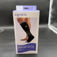Sigvaris Compreflex Standard Medium TALL BLACK Calf & Foot Wrap 1402-BKT