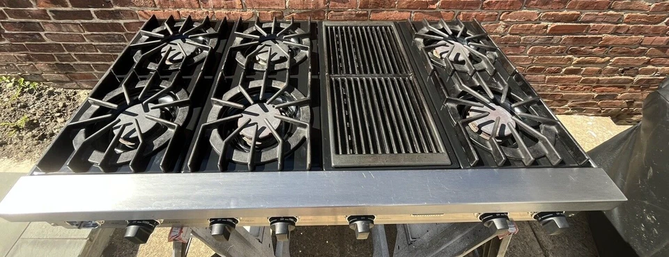 VIKING PROFESSIONAL VGRT480-6QSS 48" GAMA SUPERIOR, 6 QUEMADORES Y PARRILLA Foto 4 de 4