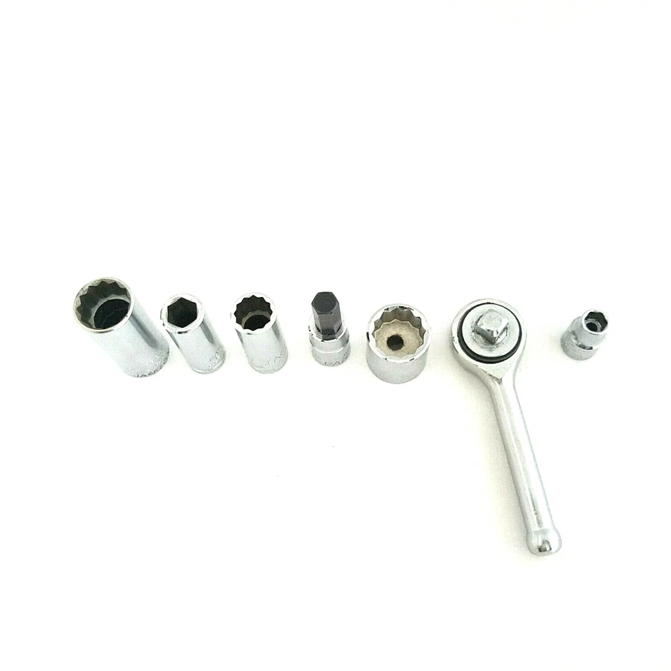 Lot 7 pc Mixed Vintage Ratchet and Sockets Proto USA Japan Crewline Great Neck * - Image 3 of 4