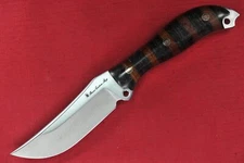 Busse Custom EMT Every Mean Trail .165" Satin INFI,  Stacked Canvas Micarta