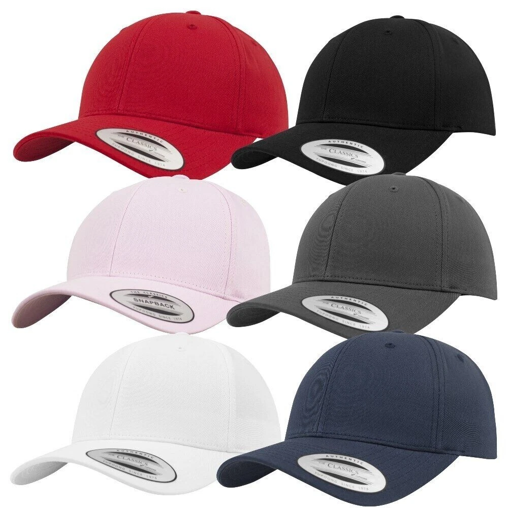 Yupoong Flexfit Curved Classic Snapback Cap Baseball Basecap Kappe Dad 6 Panel