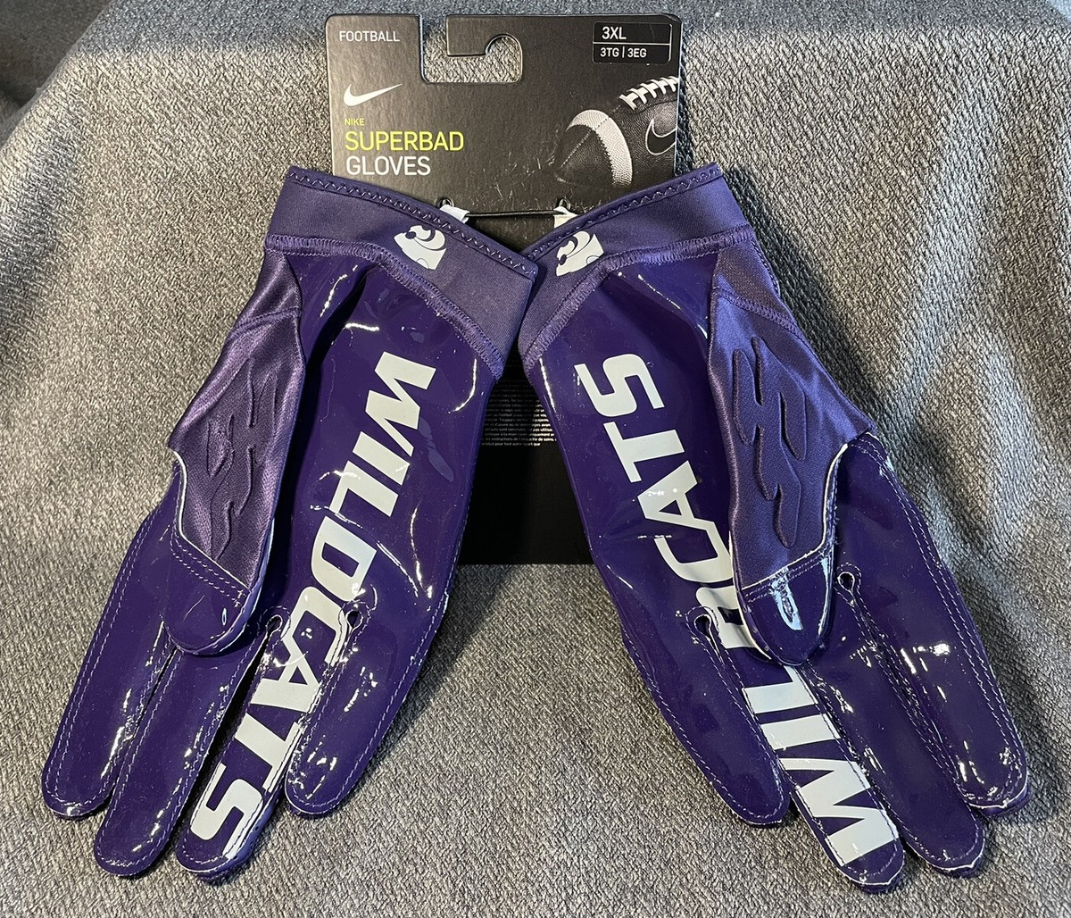 Nike Superbad 6.0 Football Gloves NCAA Kansas State Wildcats 