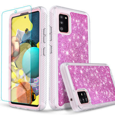 For Samsung Galaxy A02S Case Phone Cover Shockproof + Tempered Glass Screen