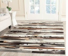 Genuine cowhide skin leather Rugs Thick Lush ...
