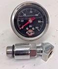 HARLEY OIL PRESSURE GAUGE & rr MOUNT shovelhead evolution big twin ss 60 black