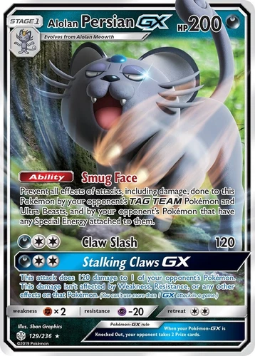 Alolan Persian GX 129/236 Sm-Cosmic Eclipse