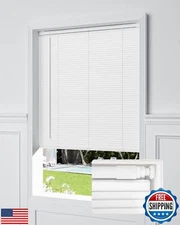UNISHADES No Tools No Drill Cordless Mini Blinds, 100% Privacy L-Shaped Blade