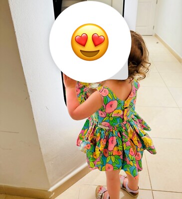 Addison Ray s Handmade Size 2 Dress Floral Bloomers Neon Print Summer Vaca