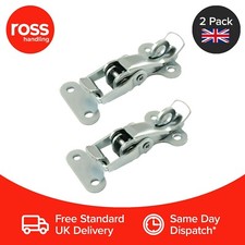 2 x Toggle Fastening Latches with Catch Plate- Lockable Hinges Lockable Zinc UK