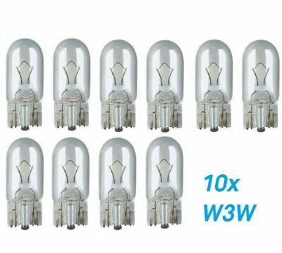 10x W3W W2.1x9.5d T10 12V 3W Glühlampe Glühbirne Auto Lampe Glassockell Techline