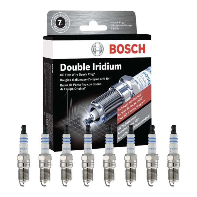 Genuine Bosch OE Fine Wire Double Iridium Spark Plug 8PCS for Cadillac Chevy GMC