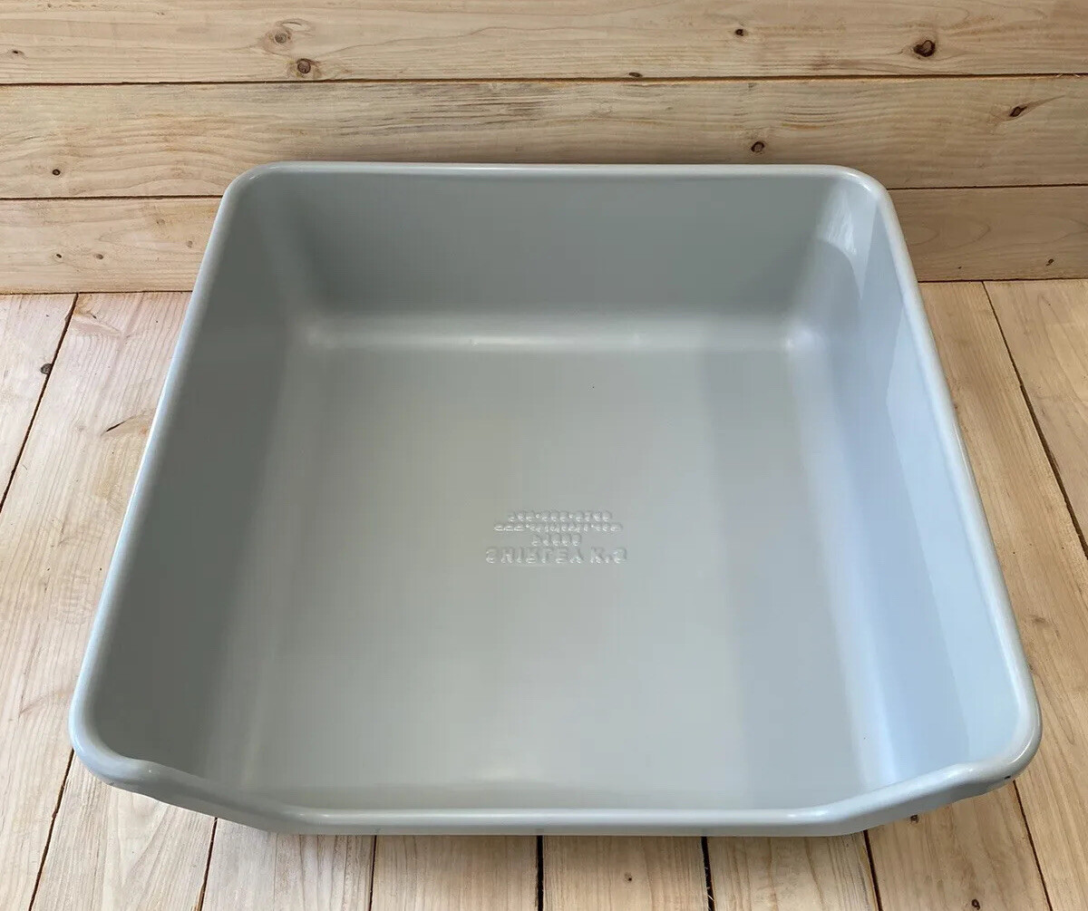 Senior Cat Litter Box, X-Large 30 x 30 x 3.5 (Front) 9 (Back) inches Light Gray