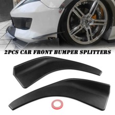 2x Deflector Delantero Coche Alerón Divisor Difusor Parachoques Canard Labio Cuerpo Palas