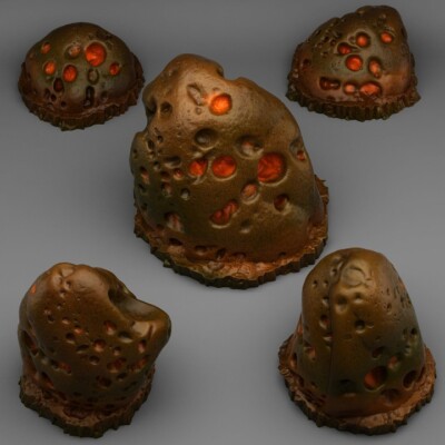 Volcano Rocks-3D Printed Resin RPG/Dungeons & Dragons Tabletop Terrain