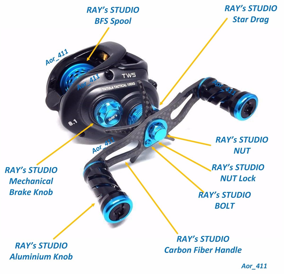 Ray's Studio Spool Tension Mechanical Brake Knob Daiwa SS SV