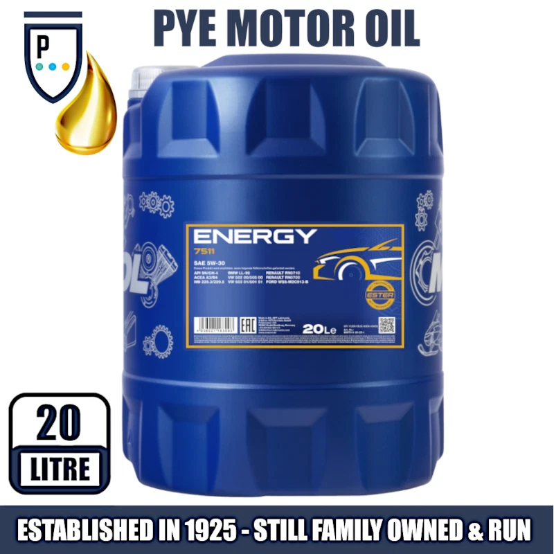 MANNOL 7511 5W-30 -FULLY SYNTHETIC -API SL / CF ENGINE OIL - 20L