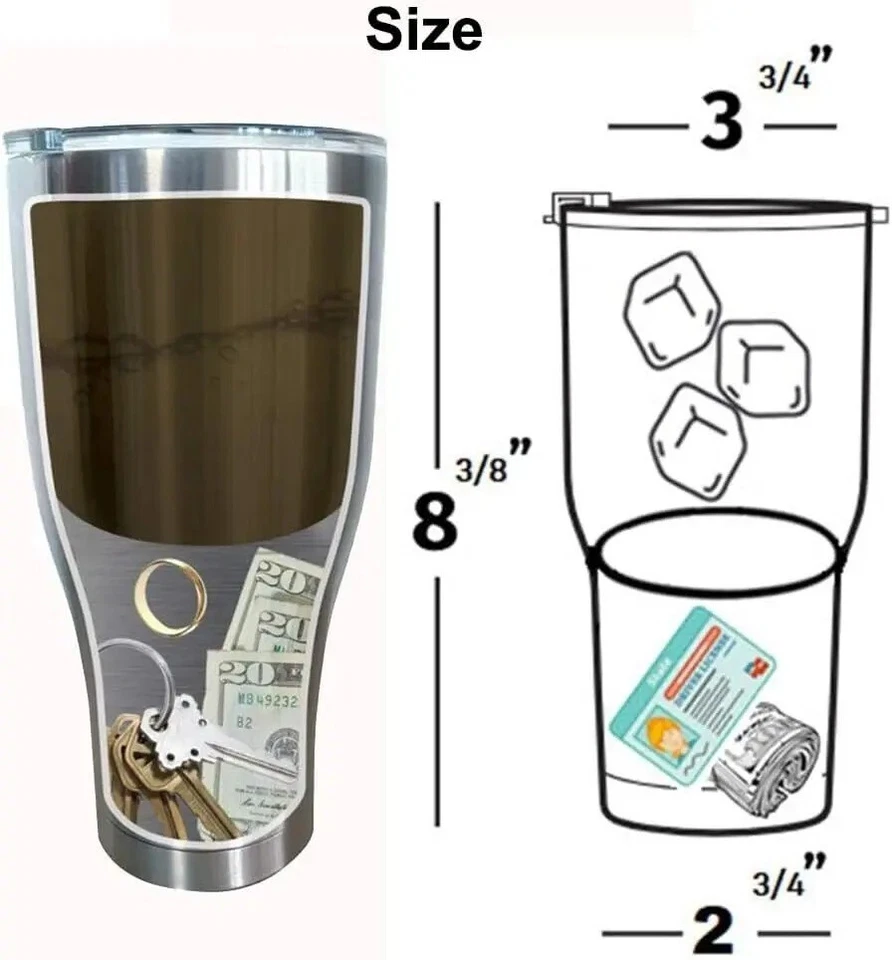 Hidden Compartment Fake Tumbler Coffee Mug Secret Stash Safe Container Storage - Image 4 of 4