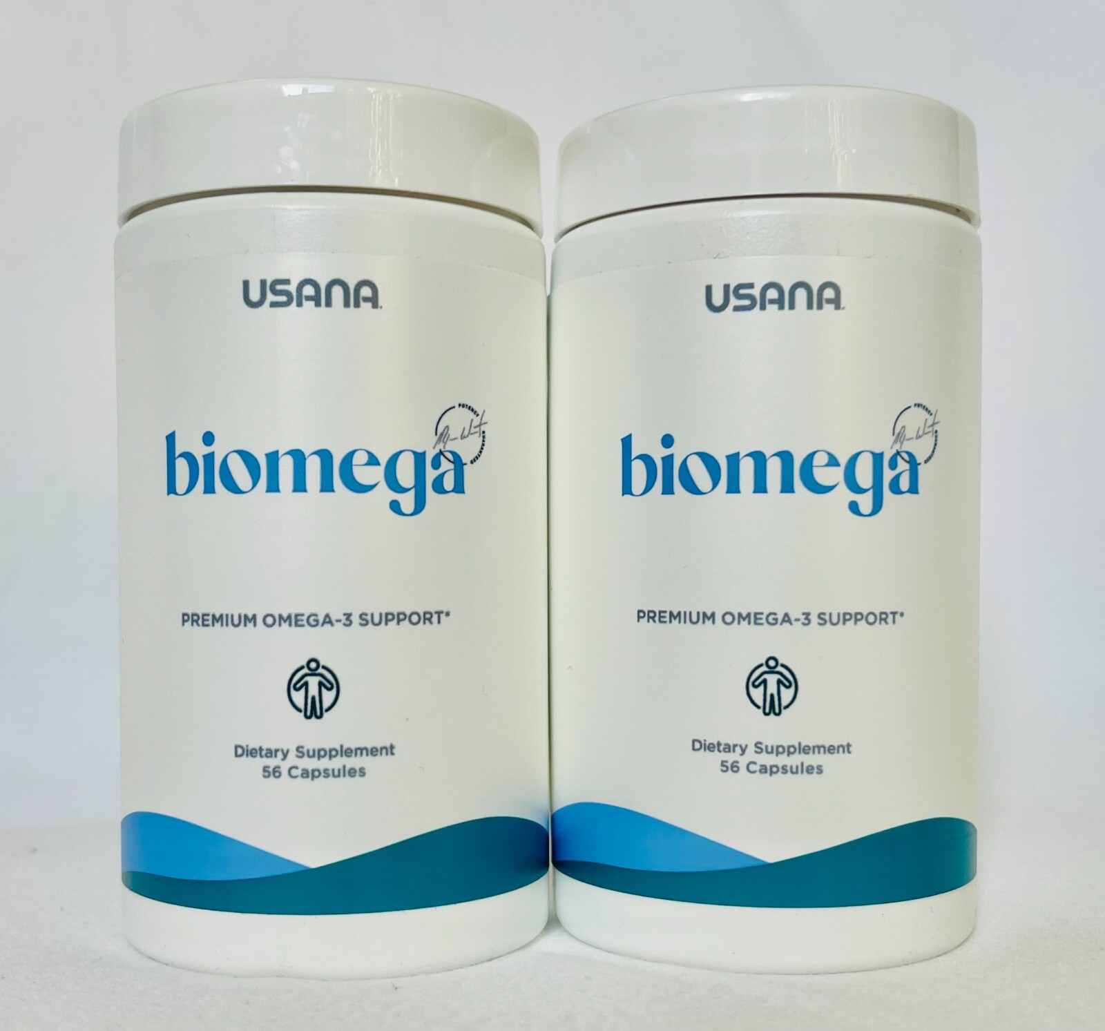2 Packs USANA Biomega Fish Oil 56 Capsules Each, Sealed, Exp 05/2026