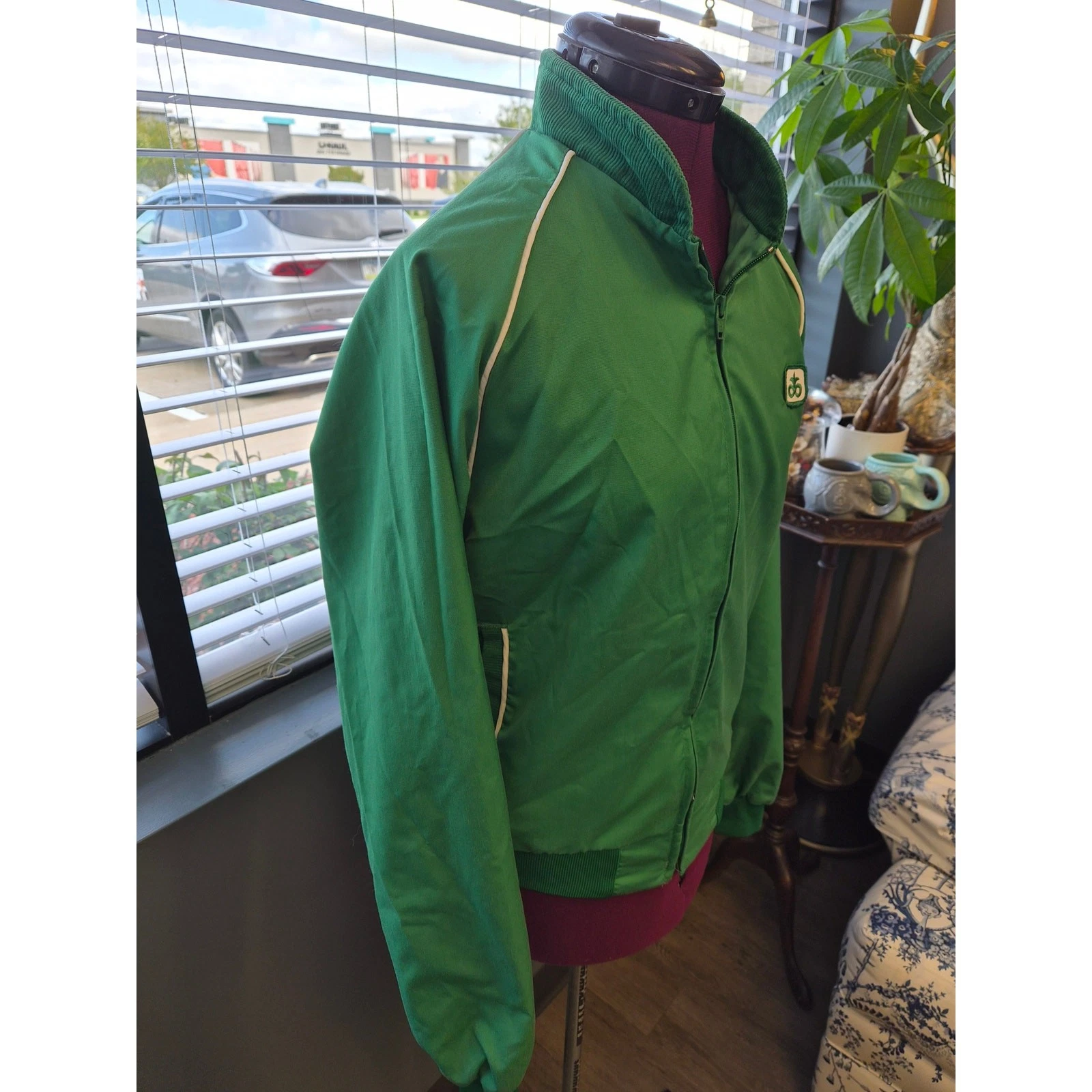 Vintage Swingster Pioneer Seed Green Bomber Jacket M USA - product detail image 4
