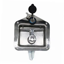  Truck Tool Box Latch with Lock Recessed Folding T Handle Stainless Steel Door 