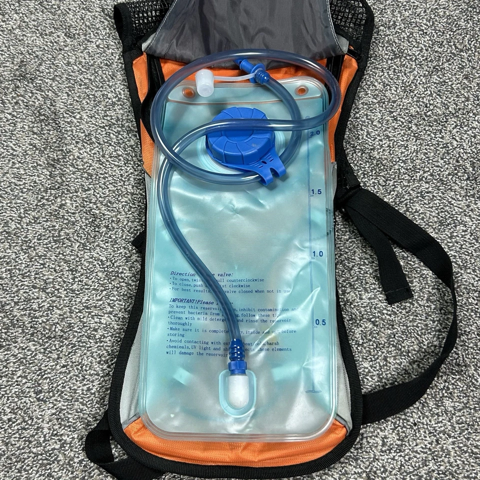 Mochila de hidratação SKL leve corrida caminhada 2L bexiga d'água laranja - Imagem 3 de 4