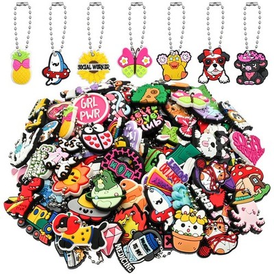 Ball Chain Keychain, 100Pcs Cute Random Bead Key Chains Bulk Pet Tag Keychain...
