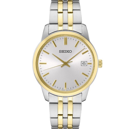 SUR402 Seiko Essential Quartz White Dial Men's Watch - Picture 1 of 3
