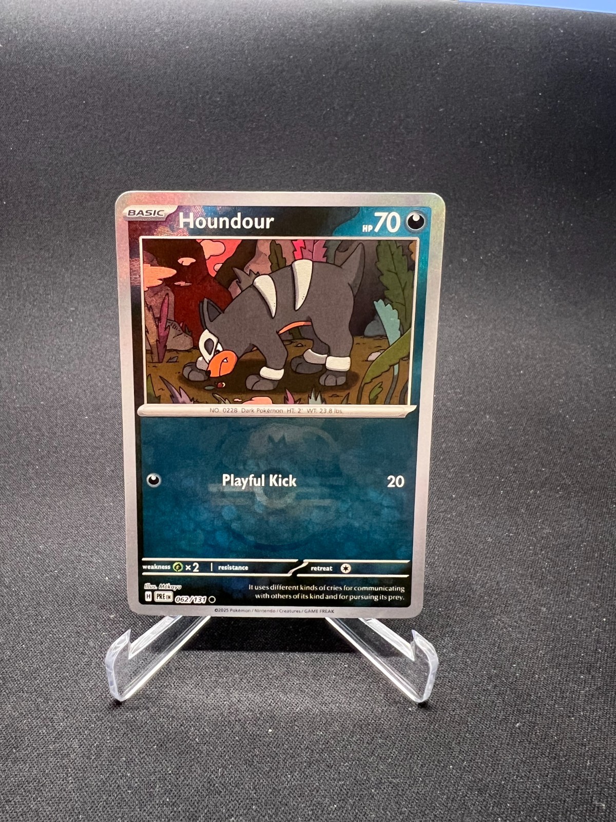 Houndour 62/131 Master Ball Holo Common Prismatic Evolutions Pokemon Cards