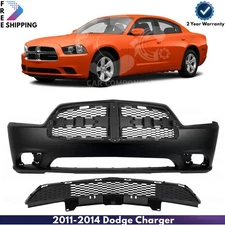 Front Bumper Cover Paintable & Grille Assembly Kit For 2011-2014 Dodge Charger