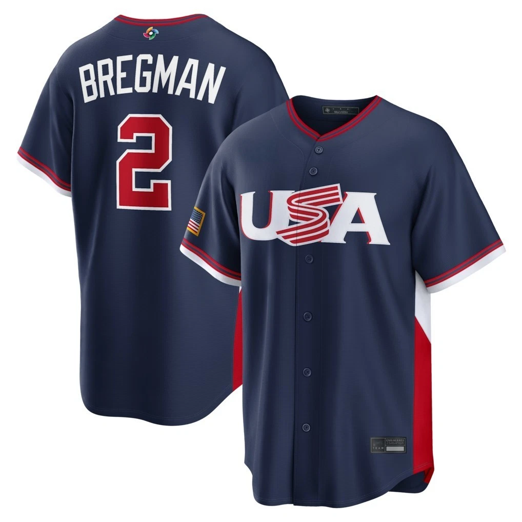 Men's USA Baseball Navy 2026 World Baseball Classic Jersey All Player