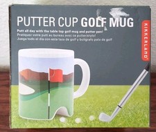 Kikkerland Putter Cup Golf Mug with Putter Pen and Ball New