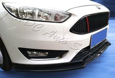 For 12-18 Ford Focus Se Sel Painted Black Front Bumper Splitter Spoiler Lip 3pcs