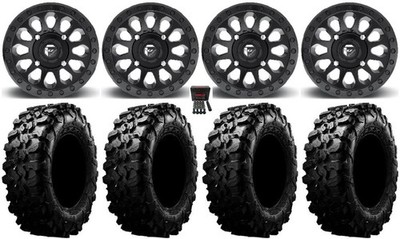 Fuel Vector MB 15'' Wheels 32'' Carnivore Tires Can-Am Defender