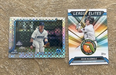 2025 Topps Pro Debut Kevin McGonigle X Fractor Chrome And League Elites Lot
