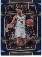 2021-22 Panini Select #21 Cameron Thomas Blue Prizms Rookie