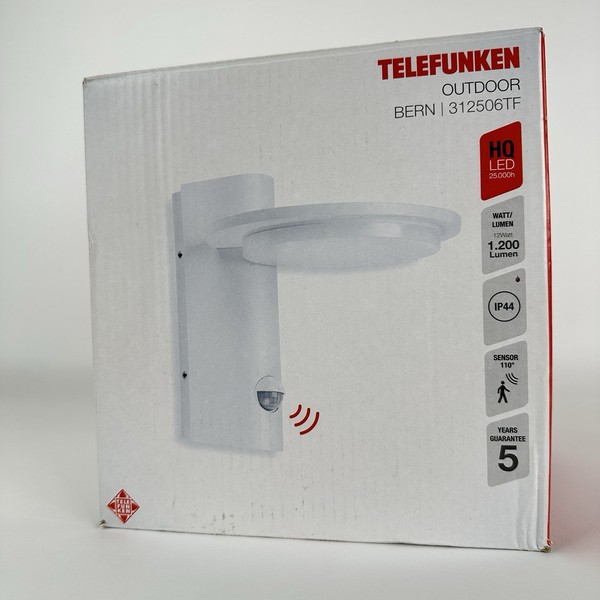 Telefunken LED AußEnleuchte Bern Weiß Mit Sensor IP44 Wandlampe-image