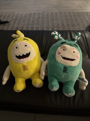 Oddbods Zee Green & Goffa Yellow 14  Plush